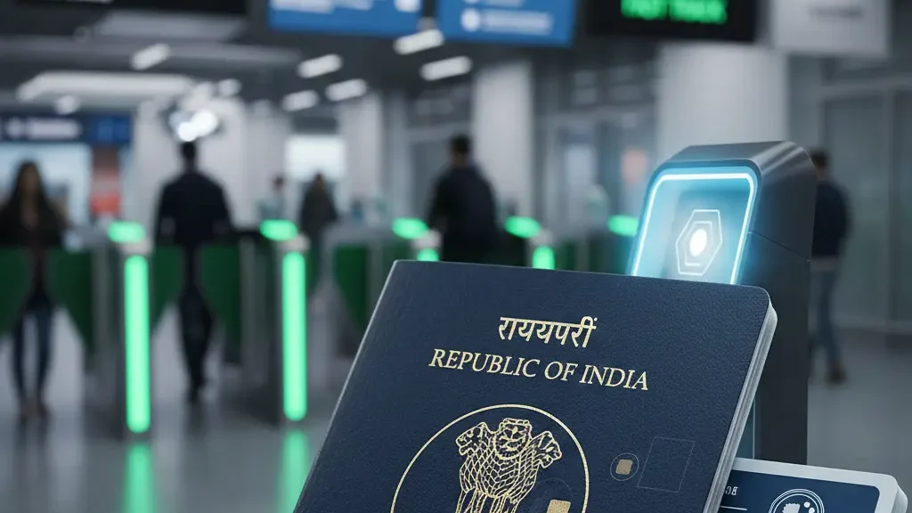 India e-passport chip symbol