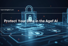 Protect Your Data in the Age of AI – Futuristic digital security visualization